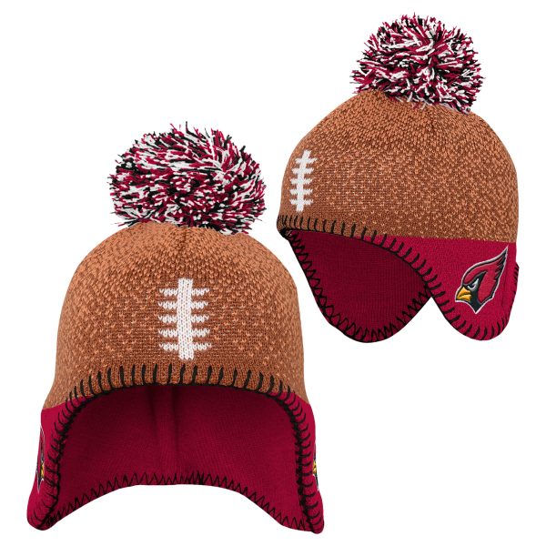 infant brown arizona cardinals football head knit hat with pom Collection | Arizona Cardinals Official Shop for Jerseys, Hats & Apparel