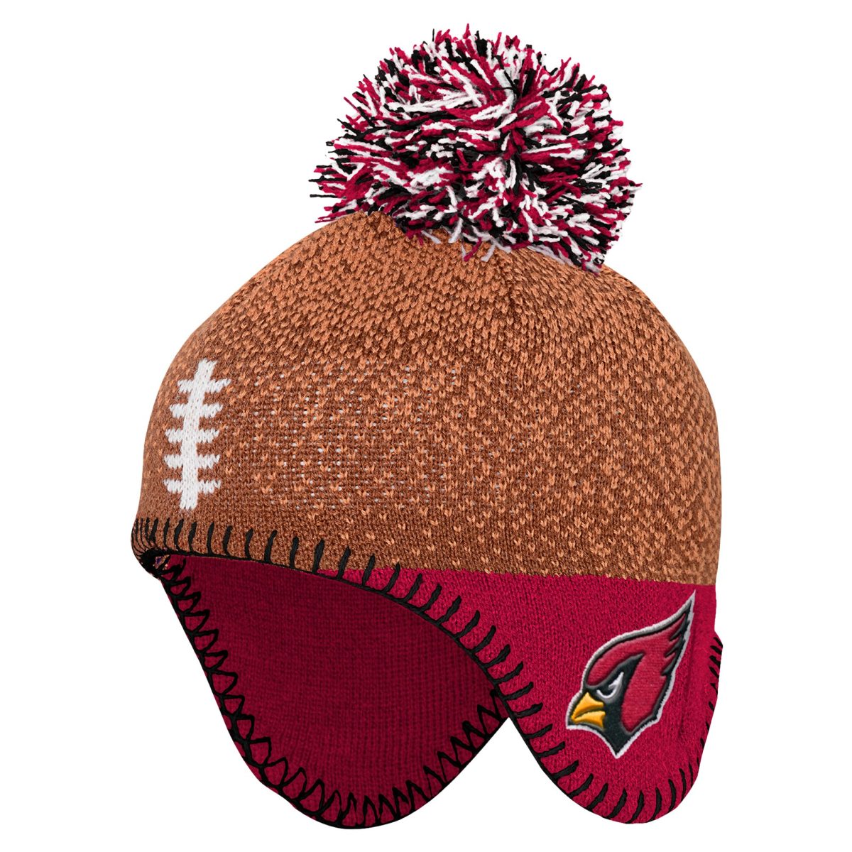 infant brown arizona cardinals football head knit hat with pom Collection | Arizona Cardinals Official Shop for Jerseys, Hats & Apparel