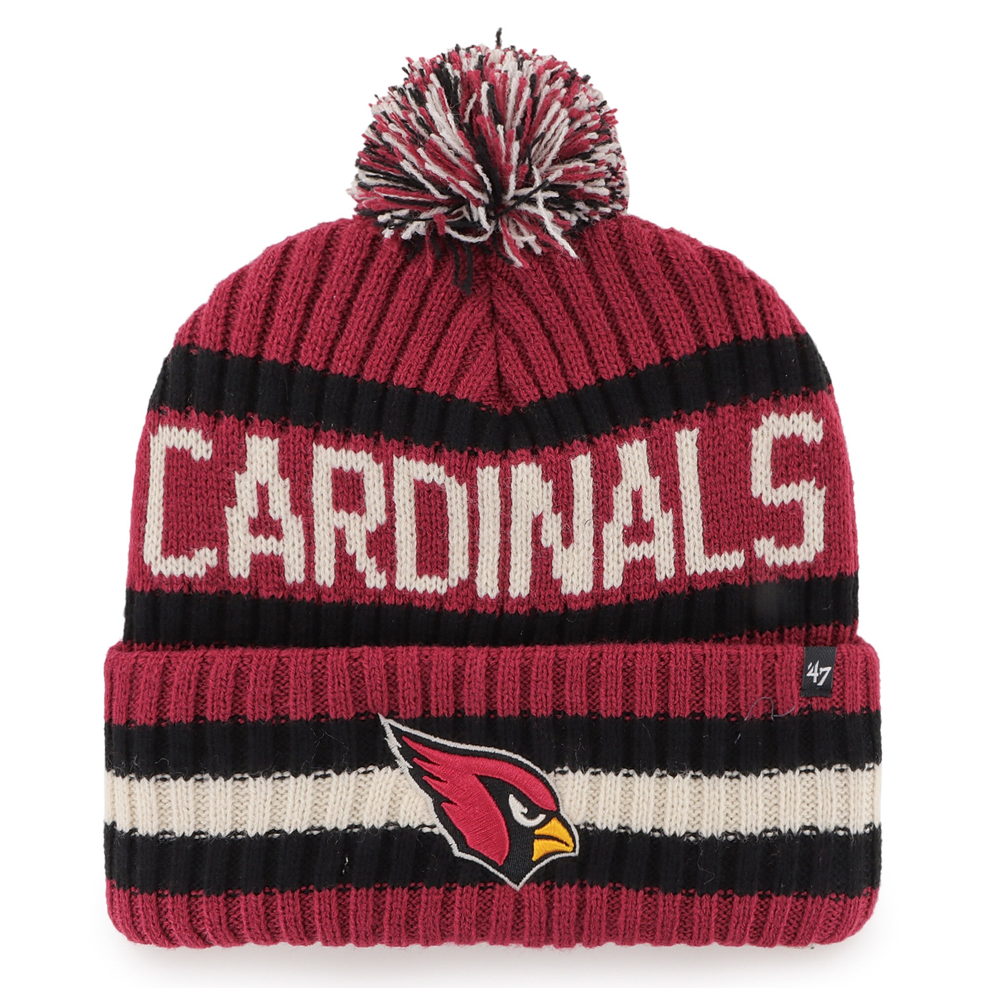 mens 47 cardinal arizona cardinals bering cuffed knit hat with pom Collection | Arizona Cardinals Official Shop for Jerseys, Hats & Apparel