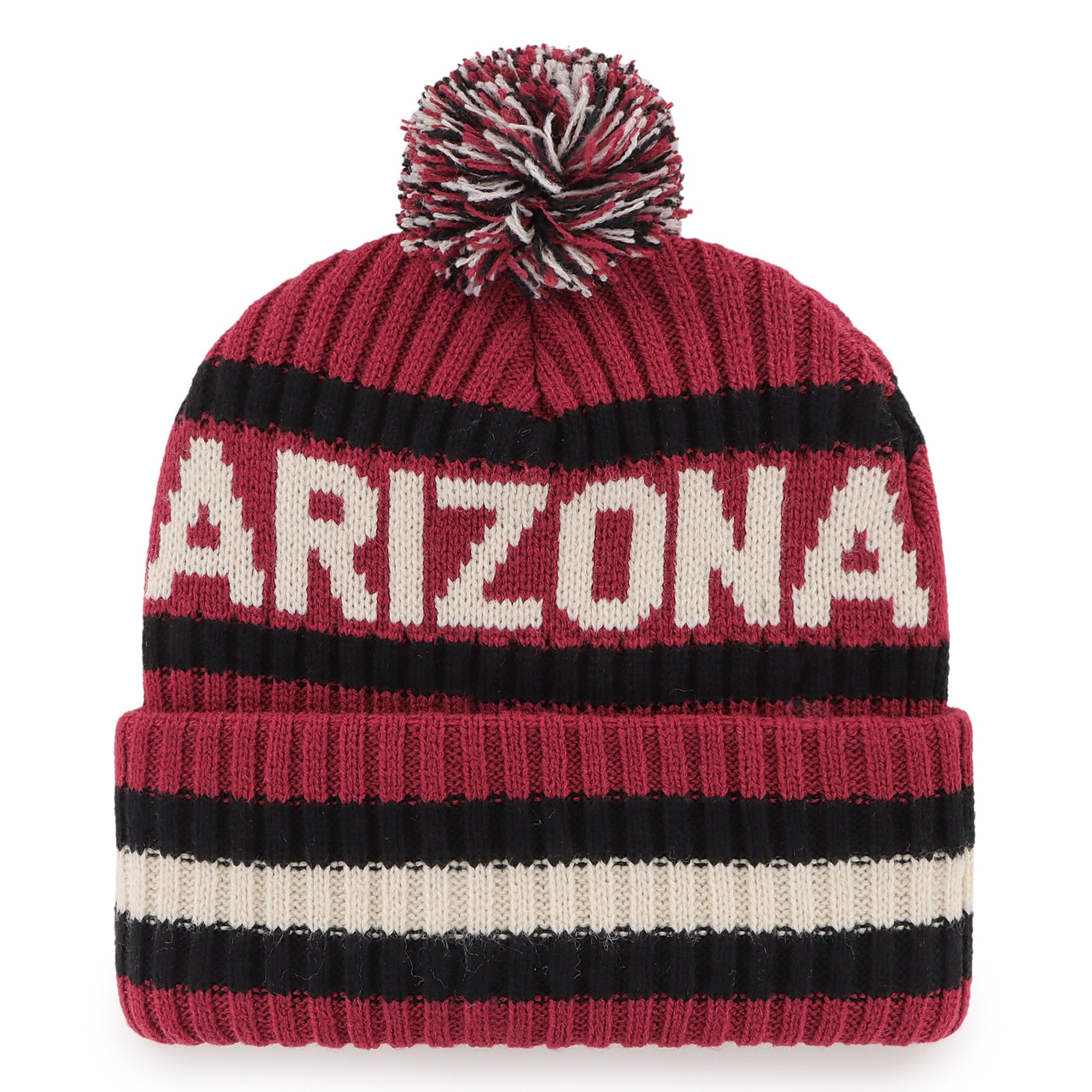 mens 47 cardinal arizona cardinals bering cuffed knit hat with pom Collection | Arizona Cardinals Official Shop for Jerseys, Hats & Apparel