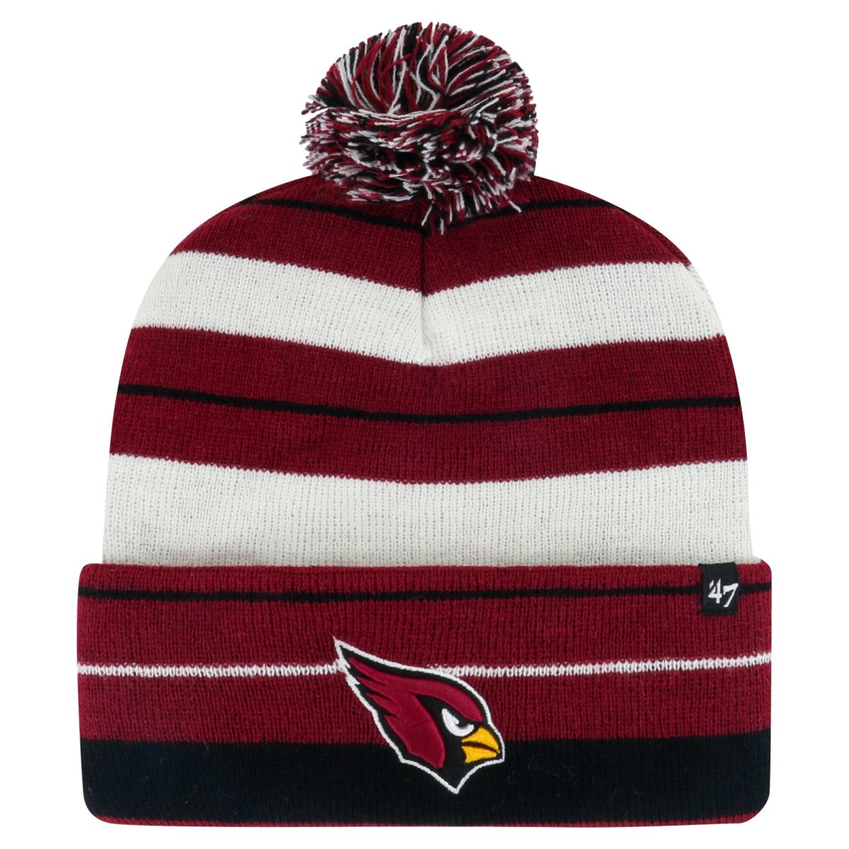 mens 47 cardinal arizona cardinals powerline cuffed knit hat with pom Collection | Arizona Cardinals Official Shop for Jerseys, Hats & Apparel