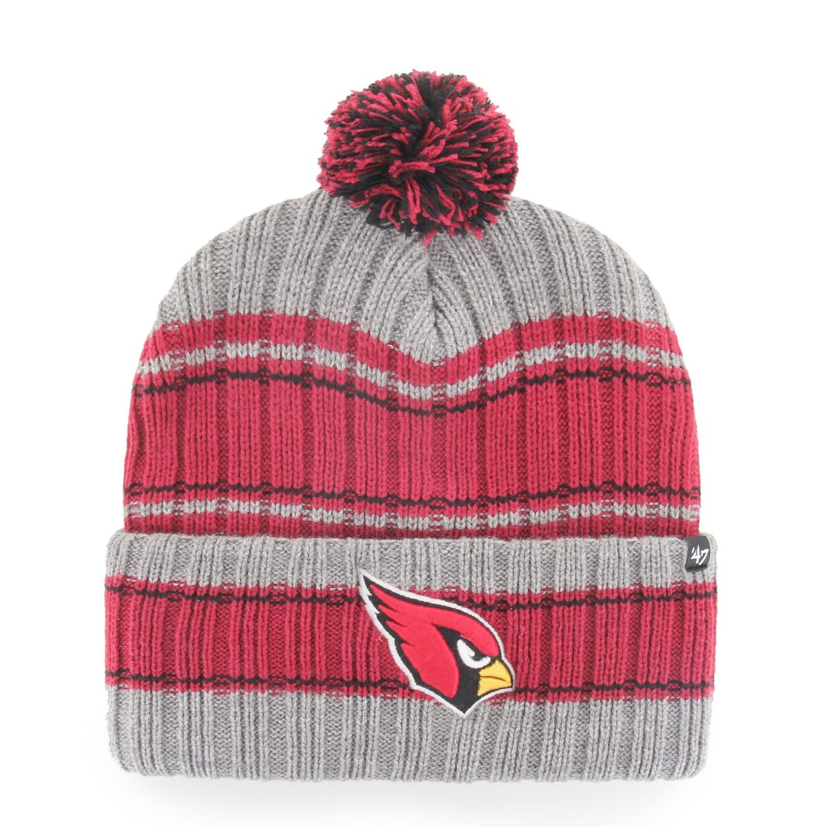 mens 47 graphite arizona cardinals rexford cuffed knit hat with pom Collection | Arizona Cardinals Official Shop for Jerseys, Hats & Apparel