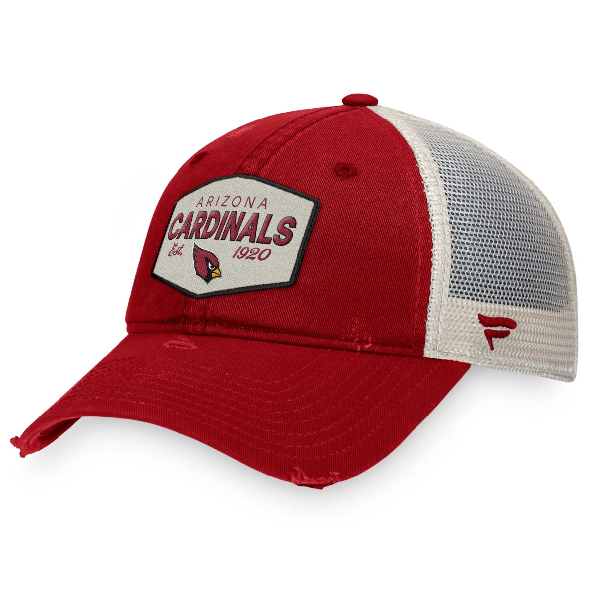 mens fanatics cardinalnatural arizona cardinals heritage patch trucker adjustable hat Collection | Arizona Cardinals Official Shop for Jerseys, Hats & Apparel