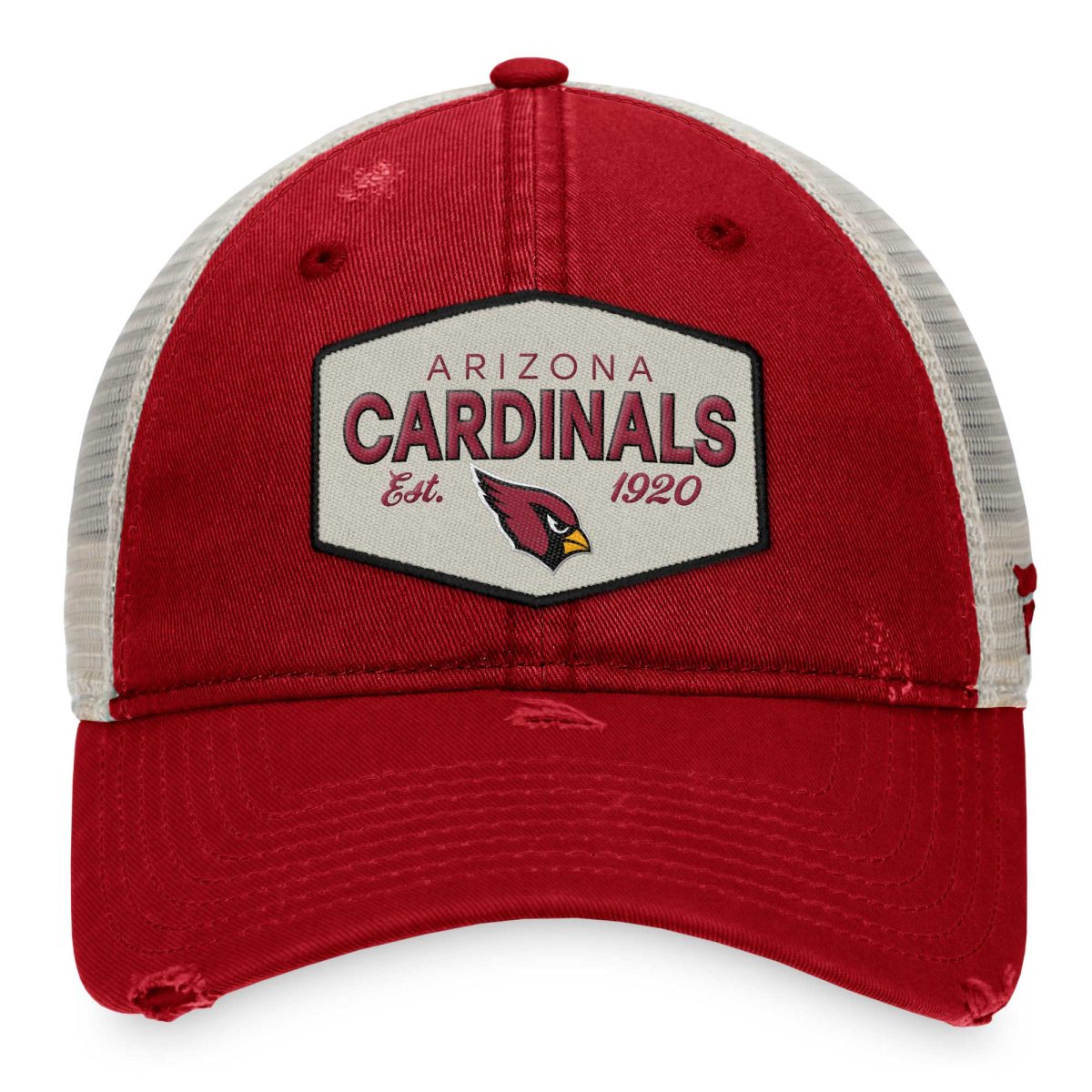 mens fanatics cardinalnatural arizona cardinals heritage patch trucker adjustable hat Collection | Arizona Cardinals Official Shop for Jerseys, Hats & Apparel