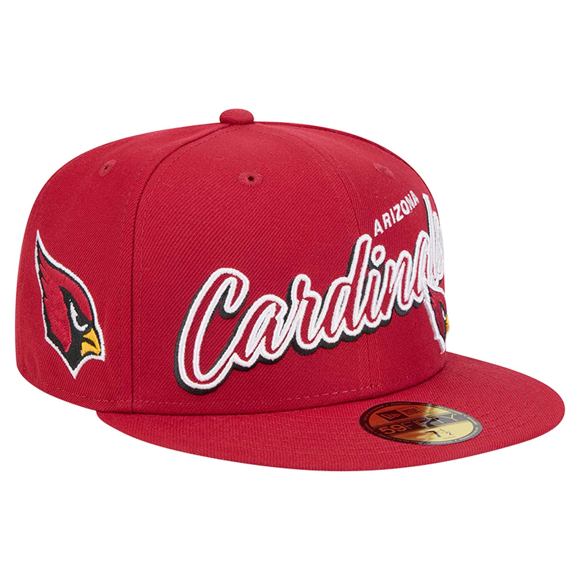 mens new era cardinal arizona cardinals script sided 59fifty fitted hat Collection | Arizona Cardinals Official Shop for Jerseys, Hats & Apparel