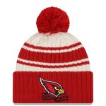 mens new era creamcardinal arizona cardinals 2022 sideline sport cuffed pom knit hat Collection | Arizona Cardinals Official Shop for Jerseys, Hats & Apparel