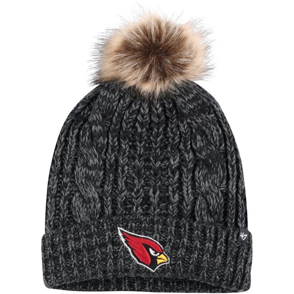 womens 47 black arizona cardinals meeko cuffed knit hat with pom Collection | Arizona Cardinals Official Shop for Jerseys, Hats & Apparel