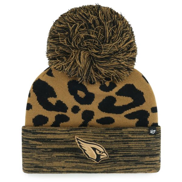 womens 47 brown arizona cardinals rosette cuffed knit hat with pom Collection | Arizona Cardinals Official Shop for Jerseys, Hats & Apparel