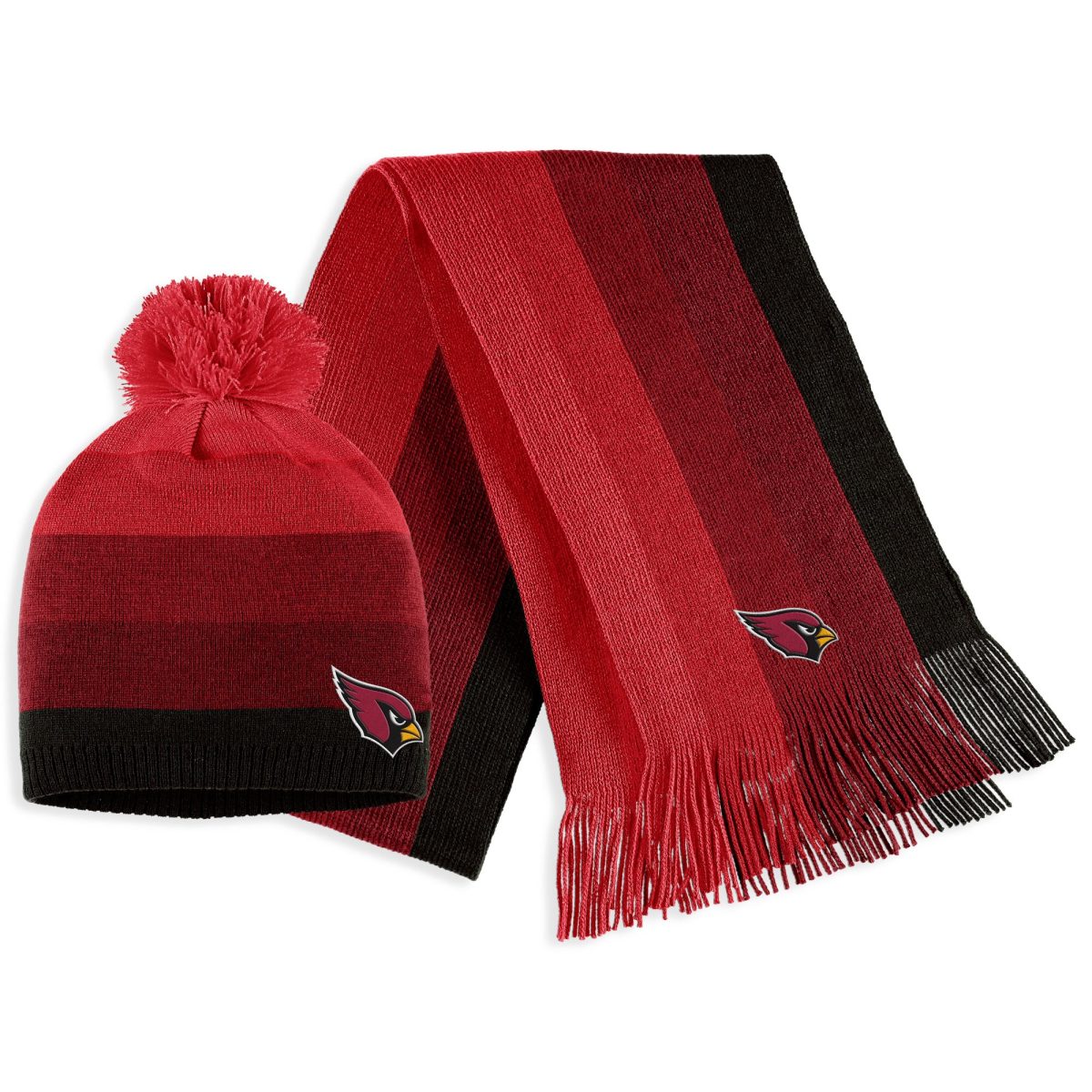 womens wear by erin andrews cardinal arizona cardinals ombre pom knit hat and scarf set Collection | Arizona Cardinals Official Shop for Jerseys, Hats & Apparel