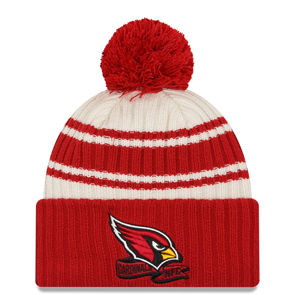 youth new era creamcardinal arizona cardinals 2022 sideline sport cuffed pom knit hat Collection | Arizona Cardinals Official Shop for Jerseys, Hats & Apparel